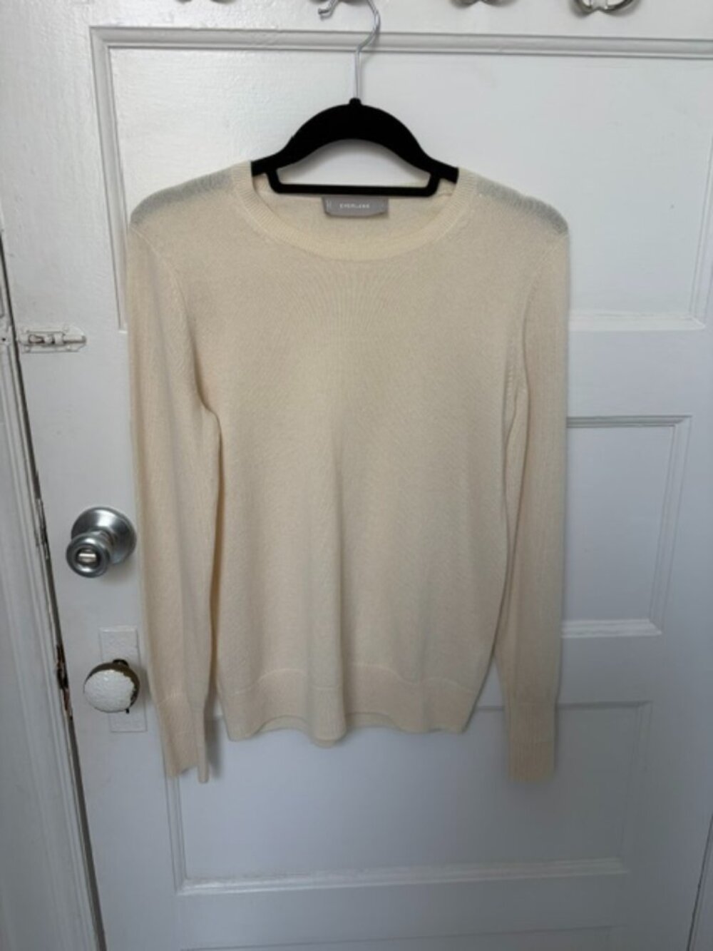 Everlane | Cream Ivory Lightweight Crewneck Sweater
